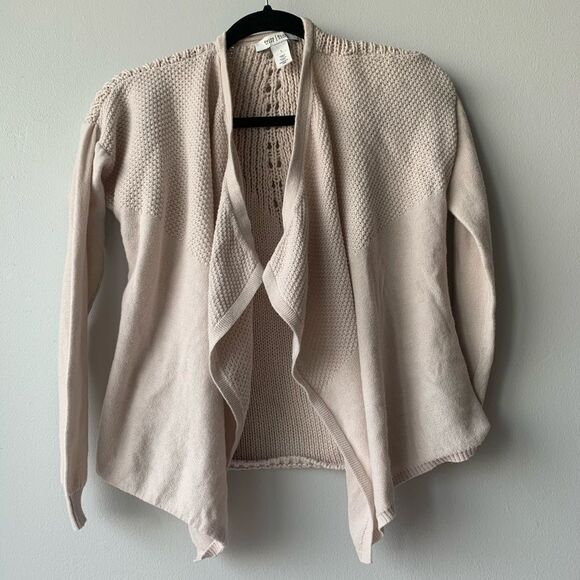 — WHBM — Cream Cotton/Rayon Knit Cardigan Size S - Picture 7 of 7